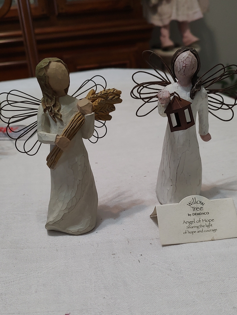 Willow Tree Angels — Cream and Brown Figurines